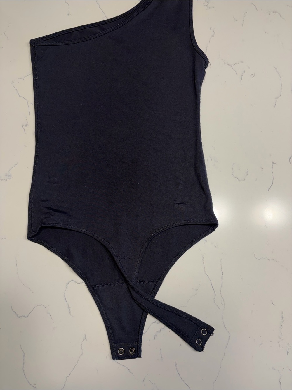 Abercrombie & Fitch Black Asymmetric One-Shoulder Bodysuit